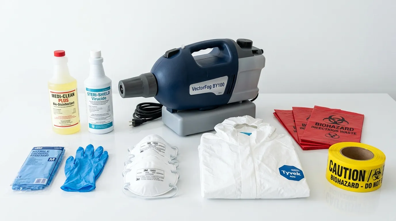 Professional biohazard remediation crew working in Southwood Acres